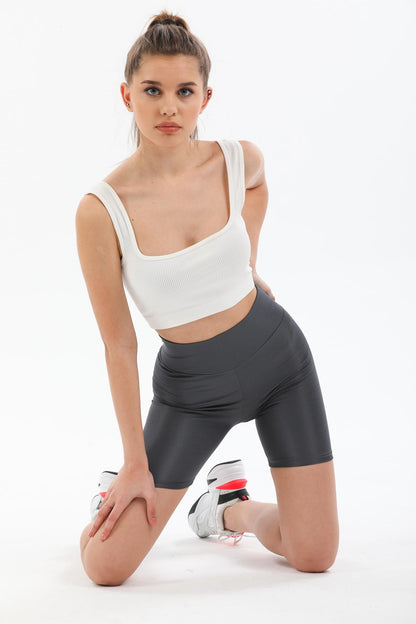 Domoda High Waist Bright Short Short Short Sports Disk Biker Women Short leggings