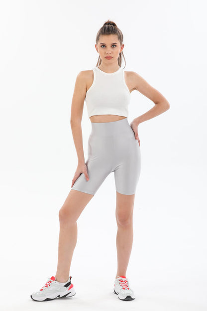 Domoda High Waist Bright Short Short Short Sports Disk Biker Women Short leggings