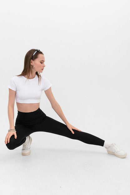 Yüksek Bel Toparlayıcı Karyoka Dikişli Spor push up Tayt